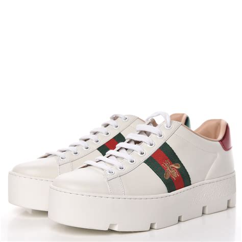 embroidered shoes white gucci